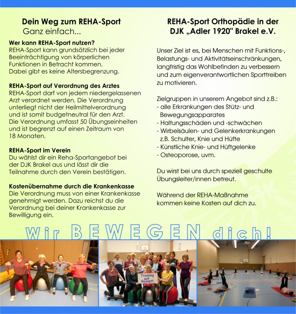 Flyer Rehabilitationssport bei der DJK Brakel - Seite 2